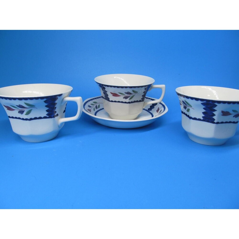 Adams Lancaster Vintage Set Of 3 Cups And 1 Saucer VGC No Issues